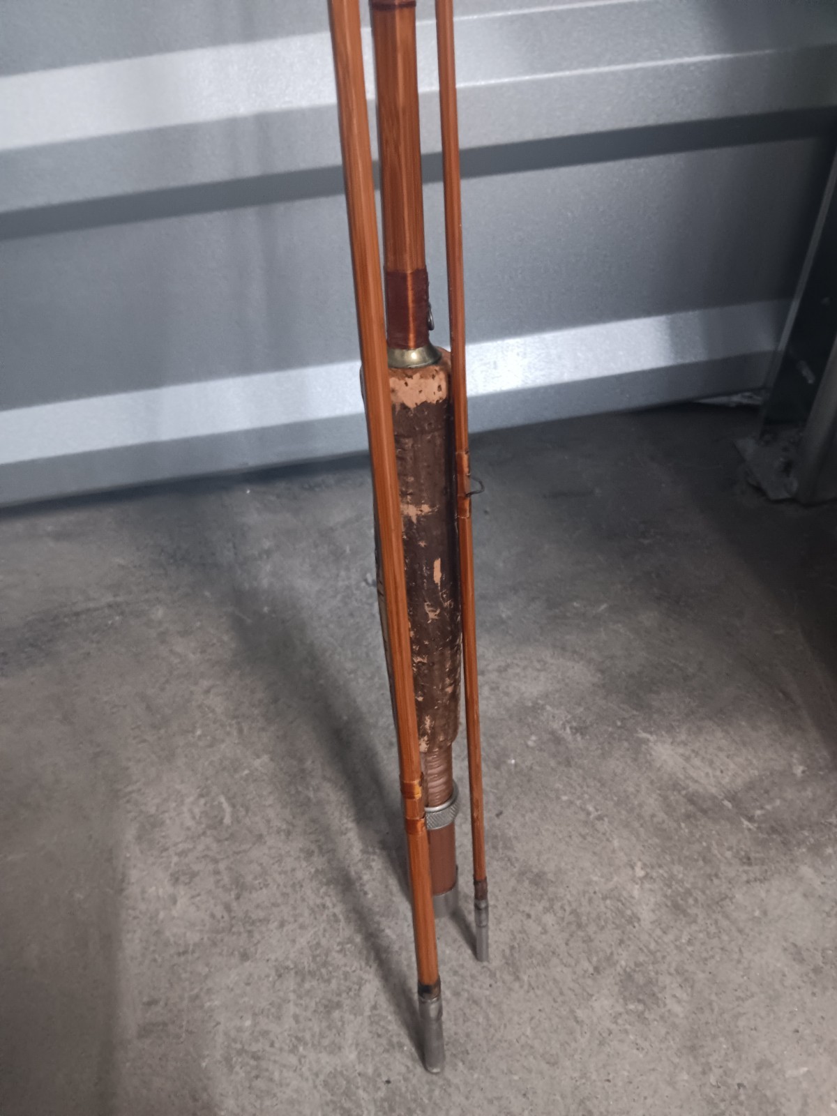 Union Hardware Co Vintage Bamboo 9′ 3pc 7wt Fly Rod Cork Brown Trout