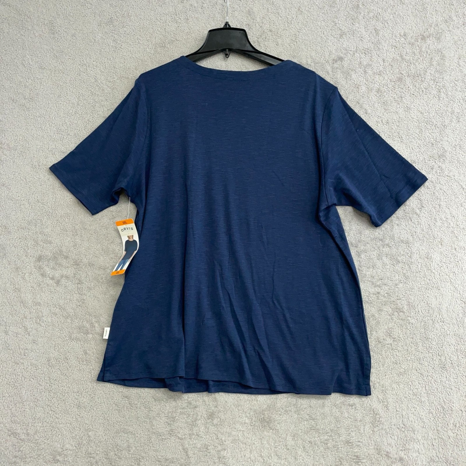 NWT Orvis Women’s XXL Navy Blue Pima Cotton Classic Fit Short T-Shirt P0608