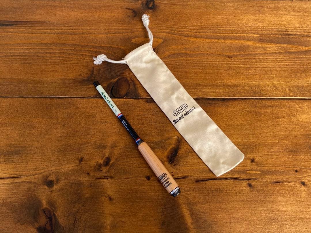 Tanago Fishing Rod 150cm Wooden Grip Black & White Used