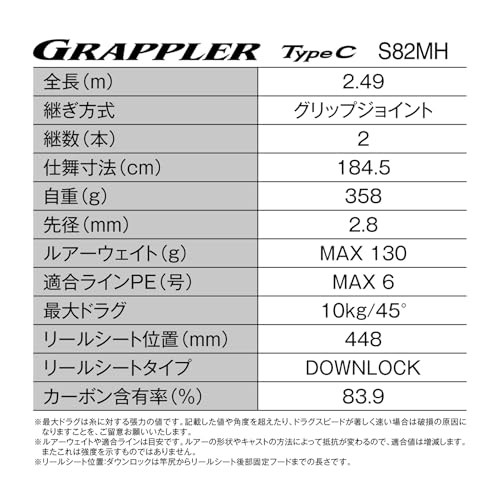 Shimano Offshore Rod 25 Grappler Type C S82MH