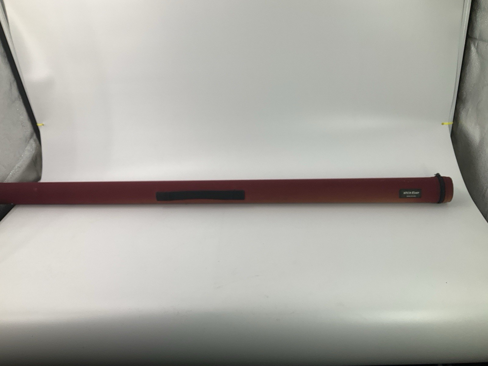 Vintage White River Fly Rod Carrying Case Tube Rod Holder Red 48″ Zipper
