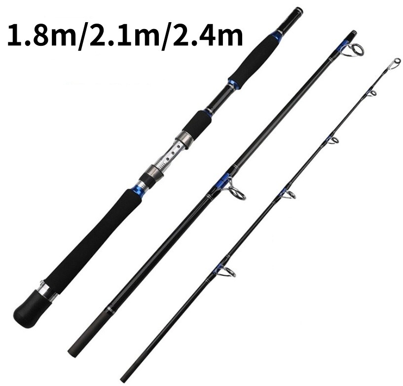 Fishing Rod 1.8m 2.1m 2.4m Lure 70-250g Strong Trolling Rod Carbon Boat Rods Sea