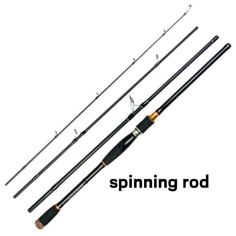 Fishing Rods Carbon Fiber Casting Spinning Rods High Sensitive Fast 4 Sections