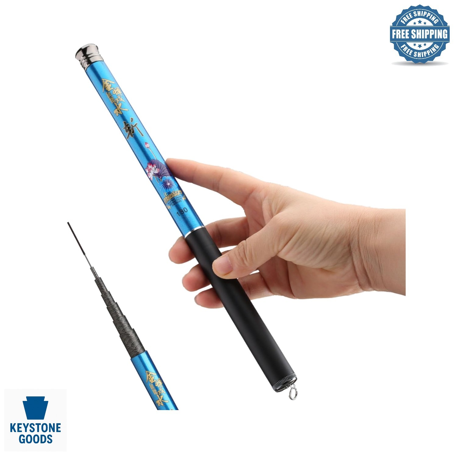 Portable Telescopic Crappie & Freshwater Fishing Rod Combo – Ultra Light Carb…