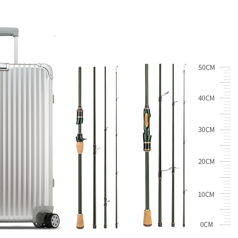 Portable Telescopic 1.83M -2.4M Carbon Fiber Spinning Casting Pole Fishing Rods