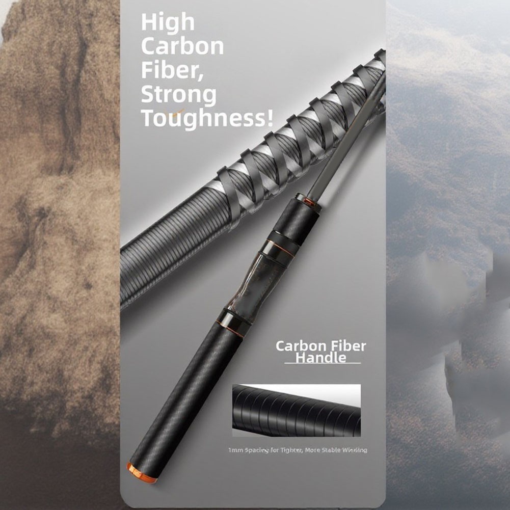 Telescopic Lure Fishing Rod UL Light 1.5m 1.68m Carbon Fiber 86.6g to 91g