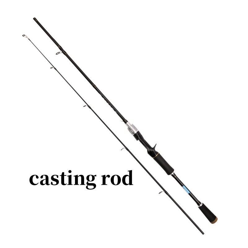 1.65M/1.8M Carbon Fiber Fishing Rod Spinning Casting Fishing Rod Pole 2 Sections