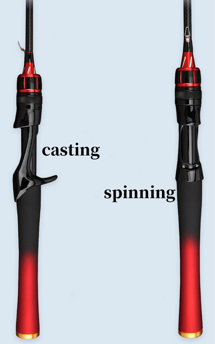 1.65M/1.8M Lure Fishing Rods Spinning Casting Carbon Fiber Fishing Rod Fast Pole