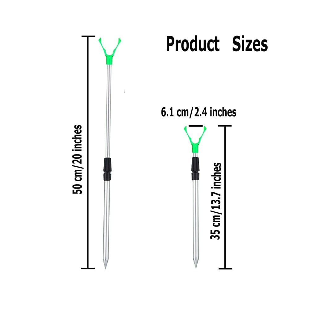 FASPLORE 4-Pack Telescopic Fishing Rod Holders for 4pcs-20″, GREEN-WHITE