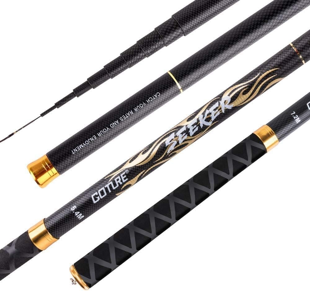 Goture Telescopic Tenkara Fishing Rod Kit 2Pcs Collapsible Crappie Rods 1 Piece