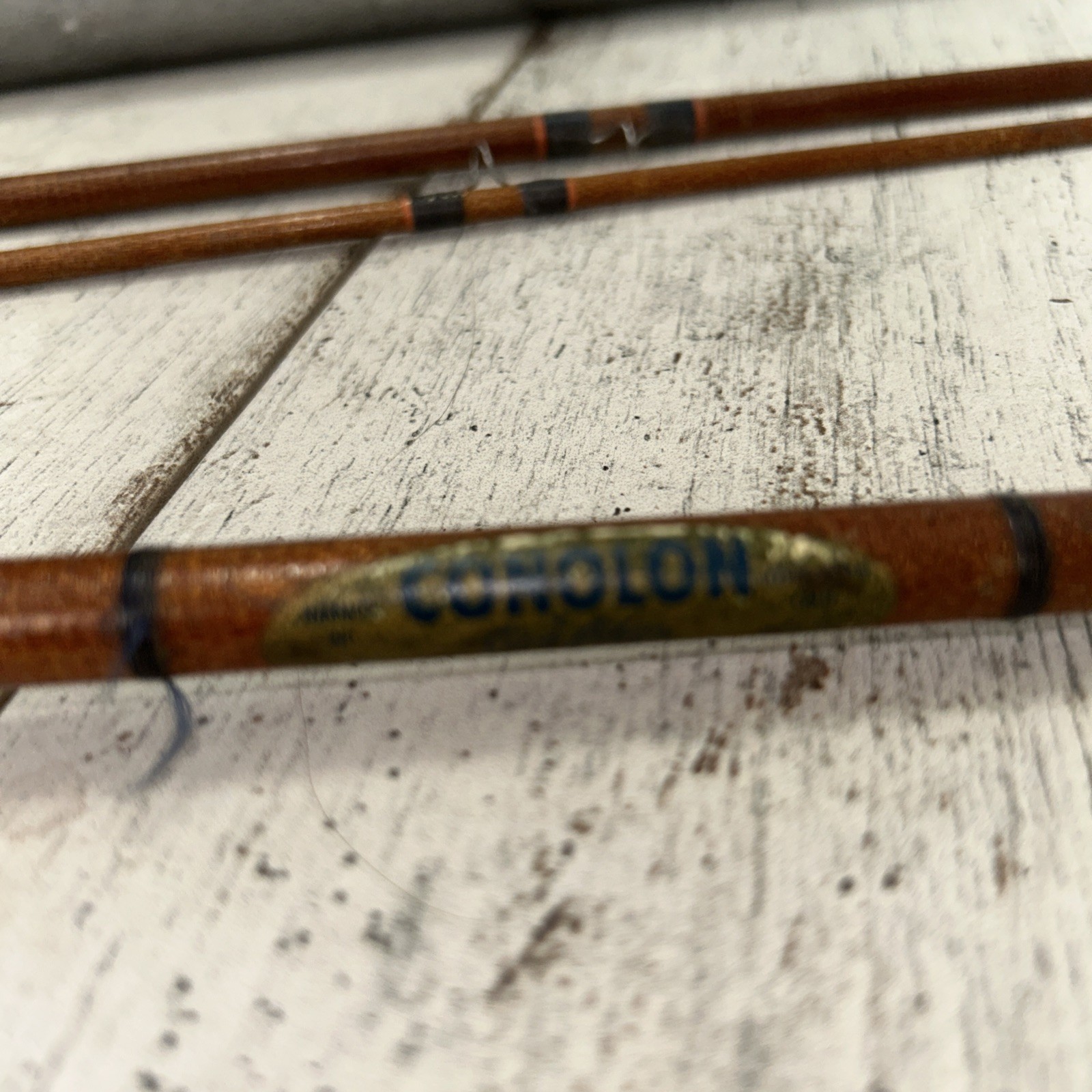 Vintage Conolon Fiberglass Fly Rod Vagabond 385 w/ Aluminum Tube 3pc Made in USA