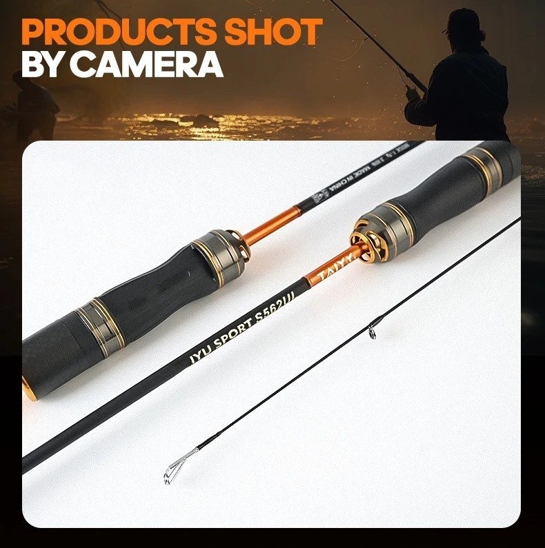Fishing Rod Carbon Fiber Spinning Casting Poles Lure Rod 2 Sections Fast Actions