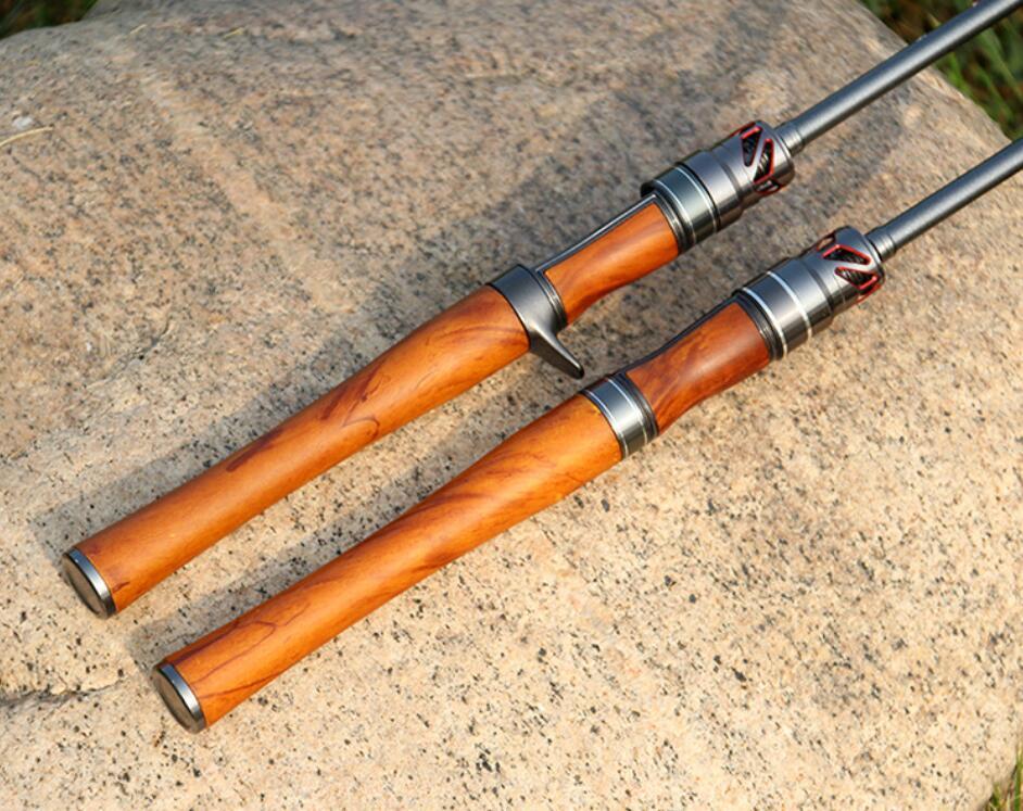 Fishing Rods Spinning Rod Casting Carbon Fiber 1.68m 1.8m Lure Rods 2 Sections