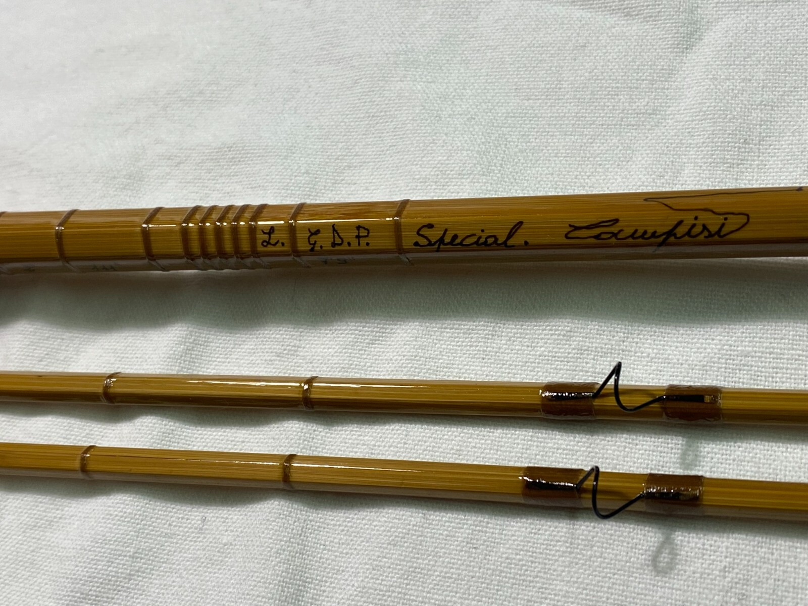 Fly Rod bamboo type L.G.D.P. Speciale 7’9” linea 4#5 .(2TIP)