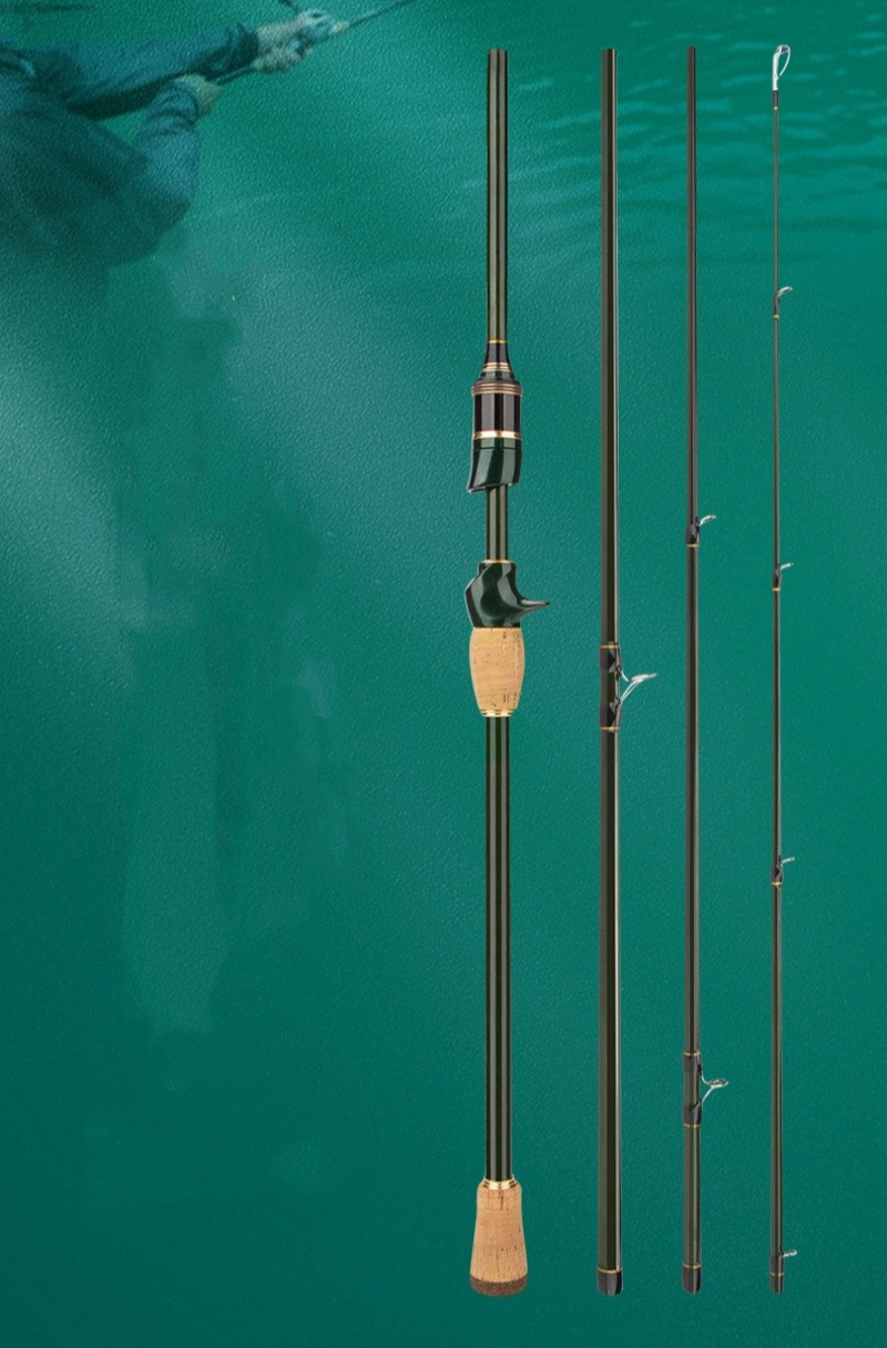 Portable Telescopic 1.83M -2.4M Carbon Fiber Spinning Casting Pole Fishing Rods