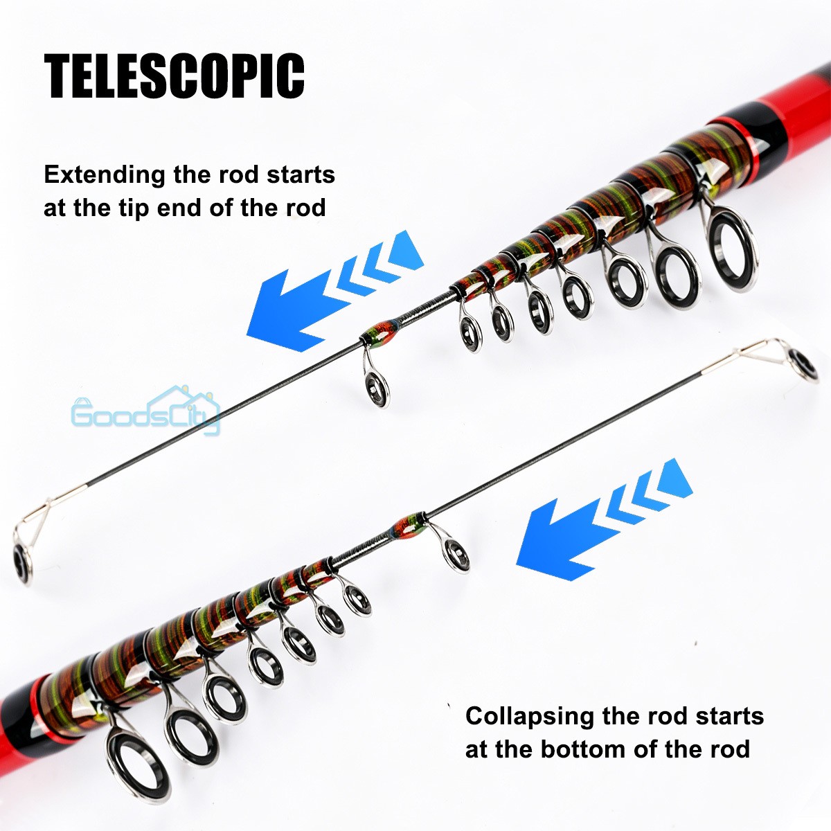 NEW Telescopic Fishing Rod Pole Heavy Duty Carbon Fiber Sea Saltwater Freshwater