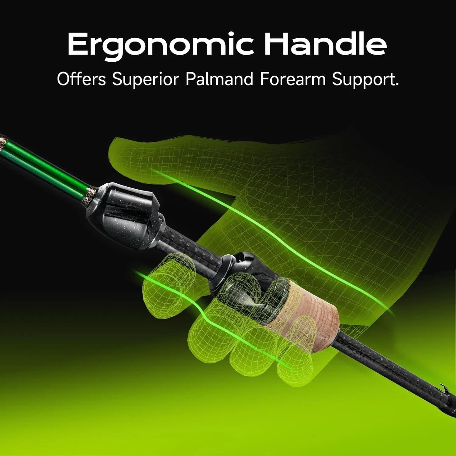Precision 2-Piece Spinning Fishing Rod 7′ – Ultralight with Built-In Hook Keeper