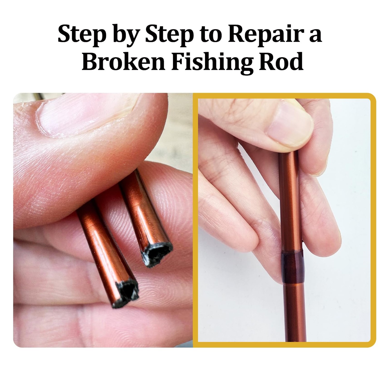 Aventik Fishing Rod Repair Kit Complete with Accesssories, Carbon Fiber Stick Fi