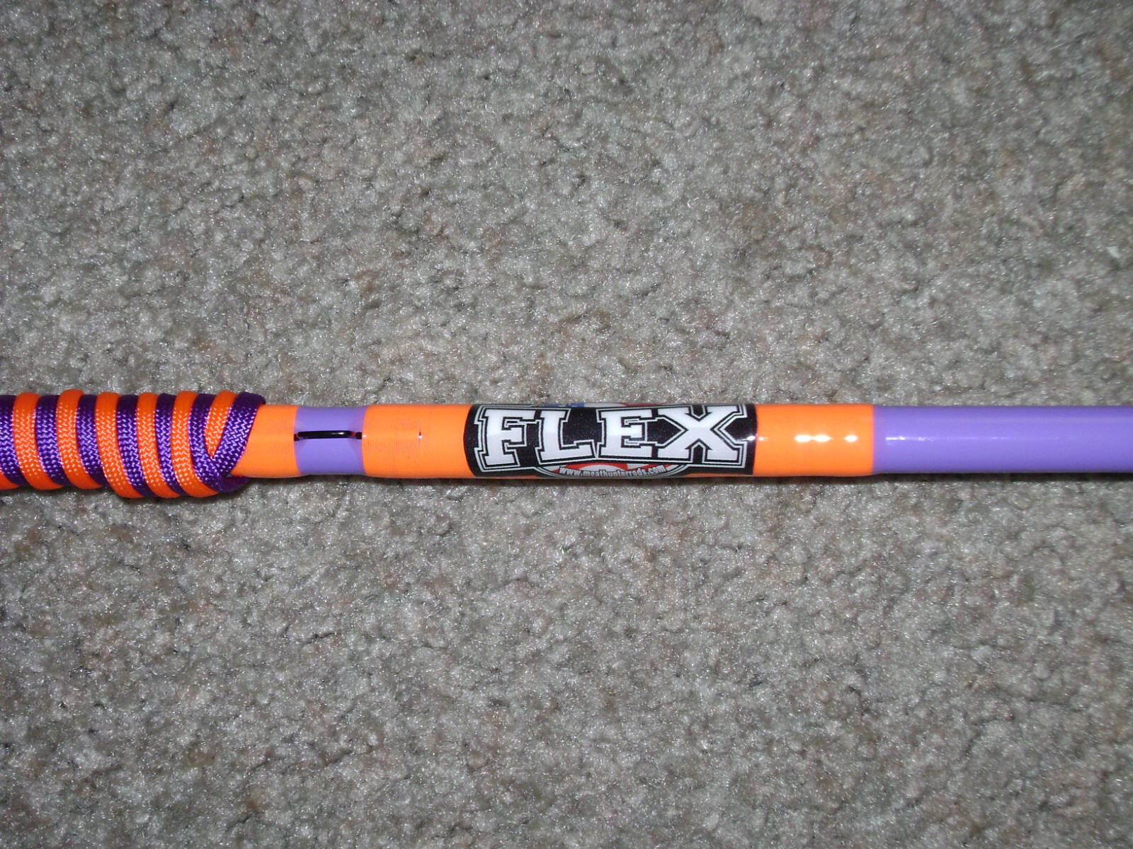 GLOW ROD MEAT HUNTER FLEX 6′ SPINNING -BIG FISH- GLOWS PURPLE UNDER BLACK LIGHT!