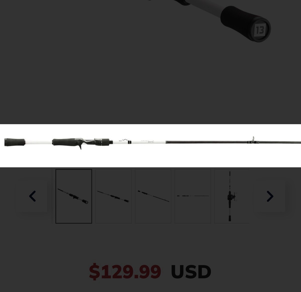 LOT of 2 – 13 Fishing Origin DEFY White Casting Rods – Saltwater Freshwater