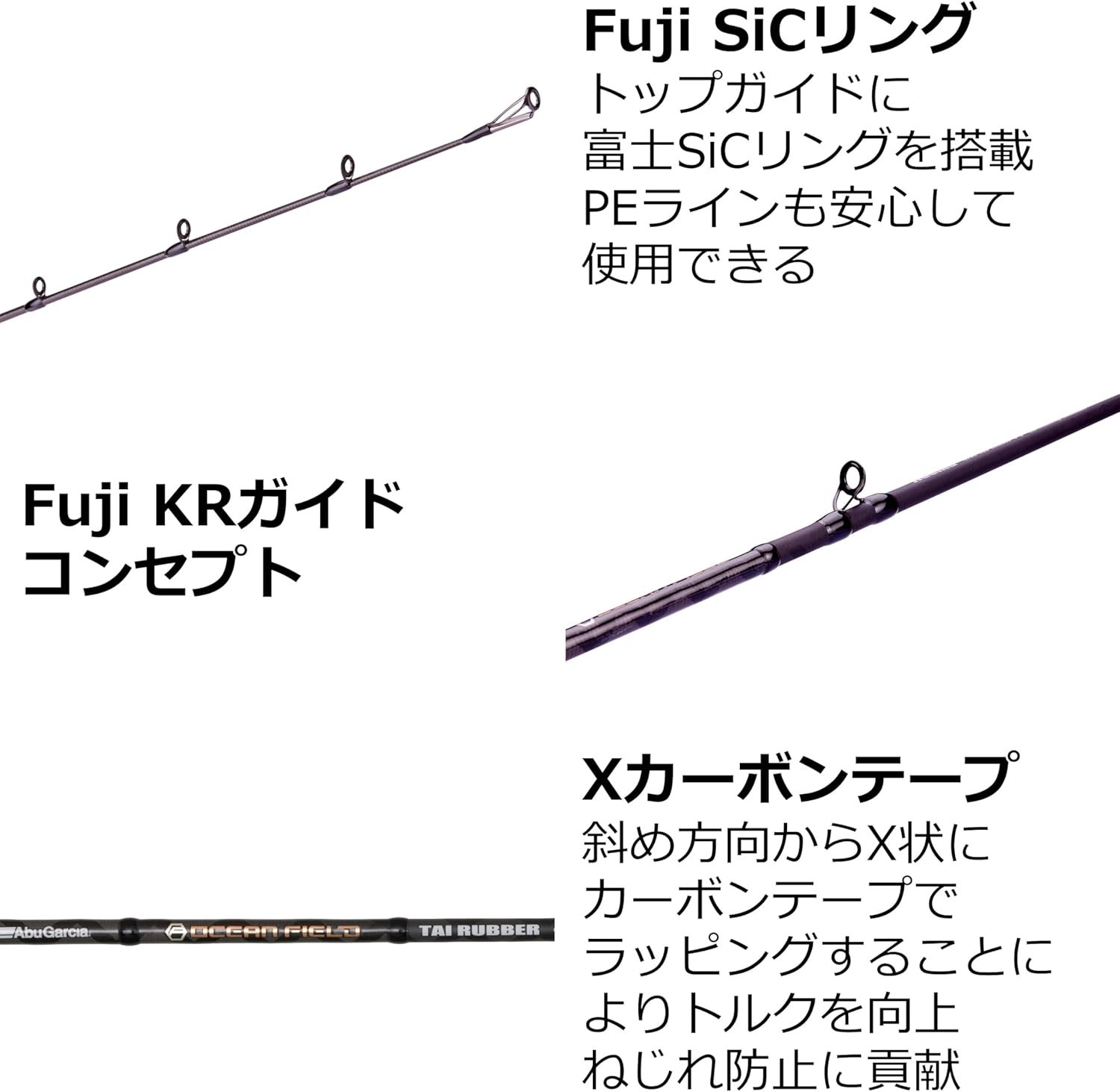 Abu Garcia OCEANFIELD TAIRUBBER OTRC-6102MLS-100 Carbon Fiber Baitcasting Rod
