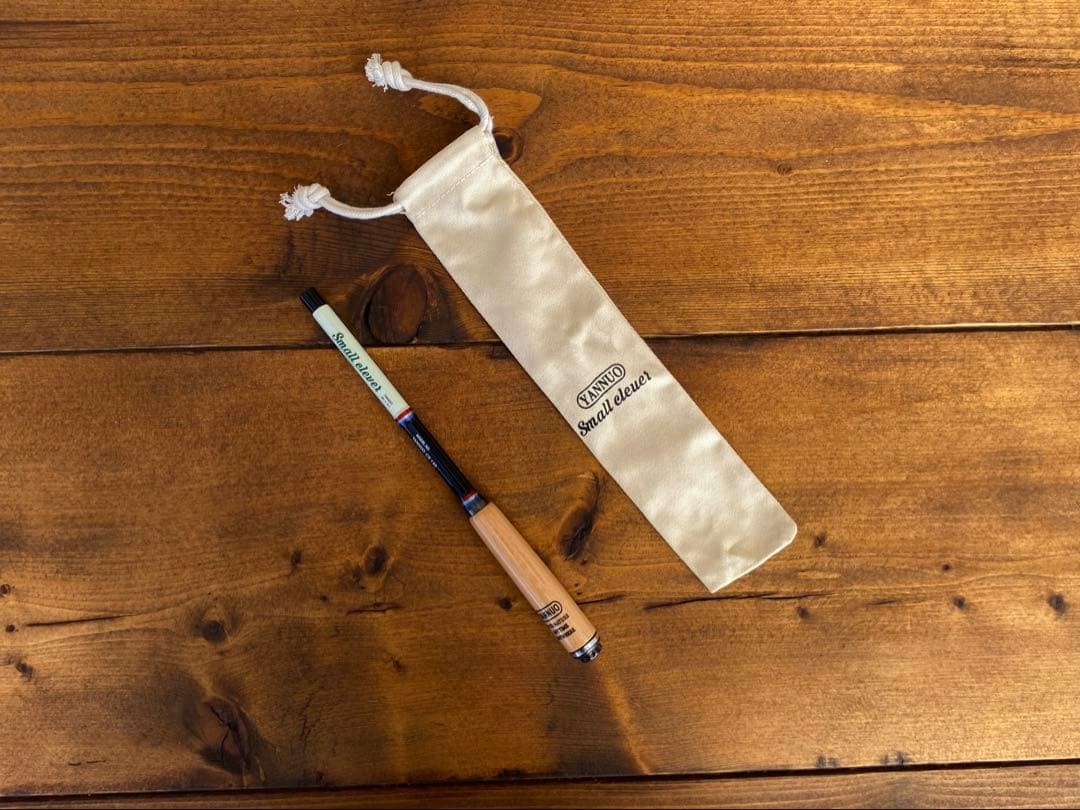Tanago Fishing Rod 150cm Wooden Grip Black & White Used