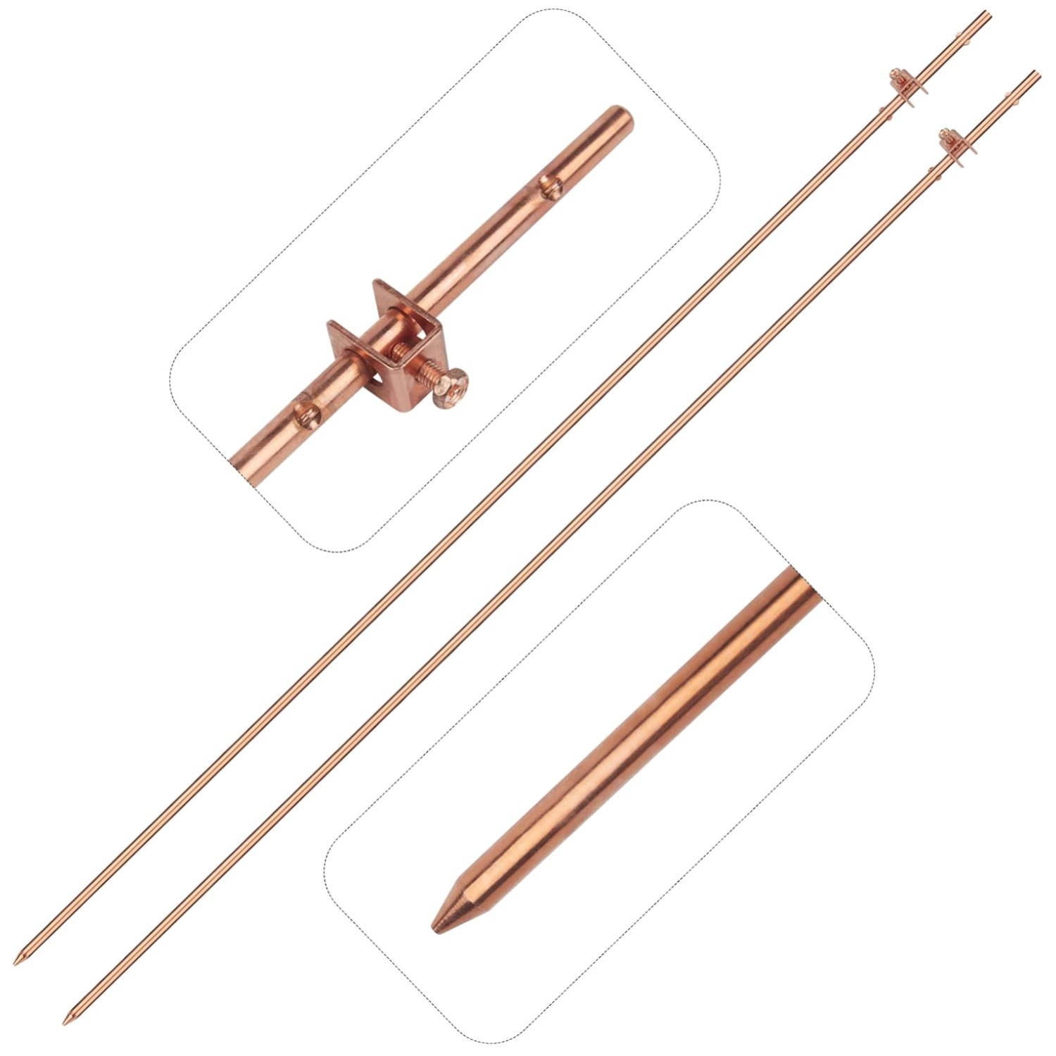 Copper Bonded Ground Rod 2-Pack