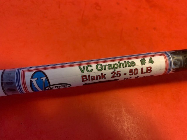 VARMAC 8 FOOT 25 TO 50 POUND RATED GRAPHITE COMPOSITE TRI-HELIX FISHINGROD BLANK