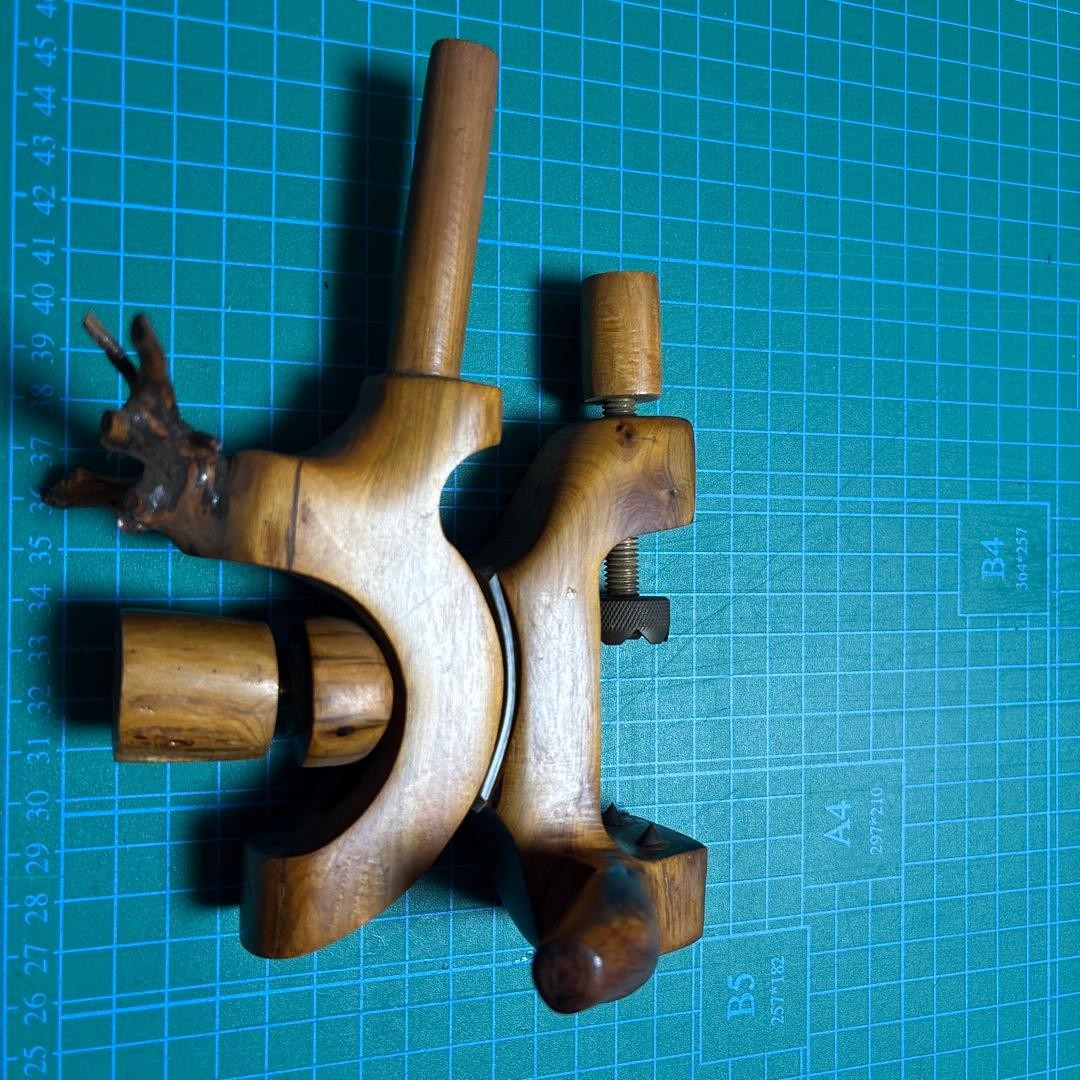 Handmade Wooden TOSHO Fish Hook Fixing Tool for Herabuna Fishing (Used)