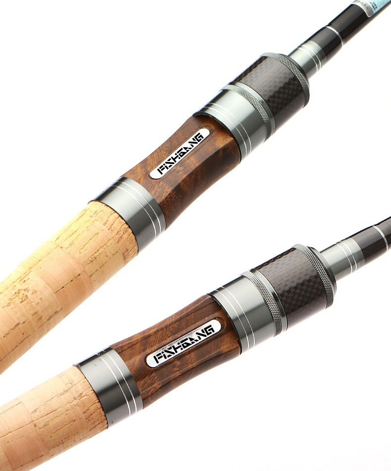 Carbon Fiber Lure Fishing Rod Spinning Casting Rod 1.8m Fishing Pole 2 Sections