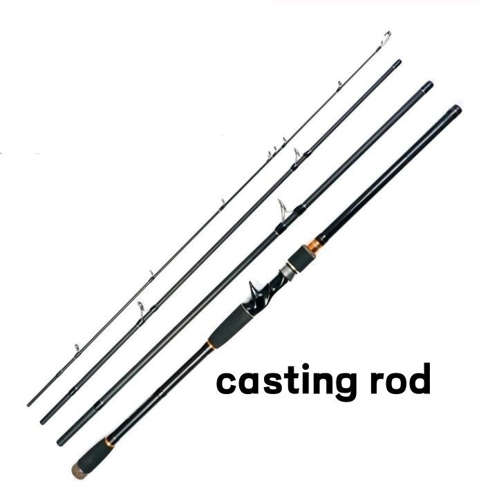 Fishing Rods Carbon Fiber Casting Spinning Rods High Sensitive Fast 4 Sections
