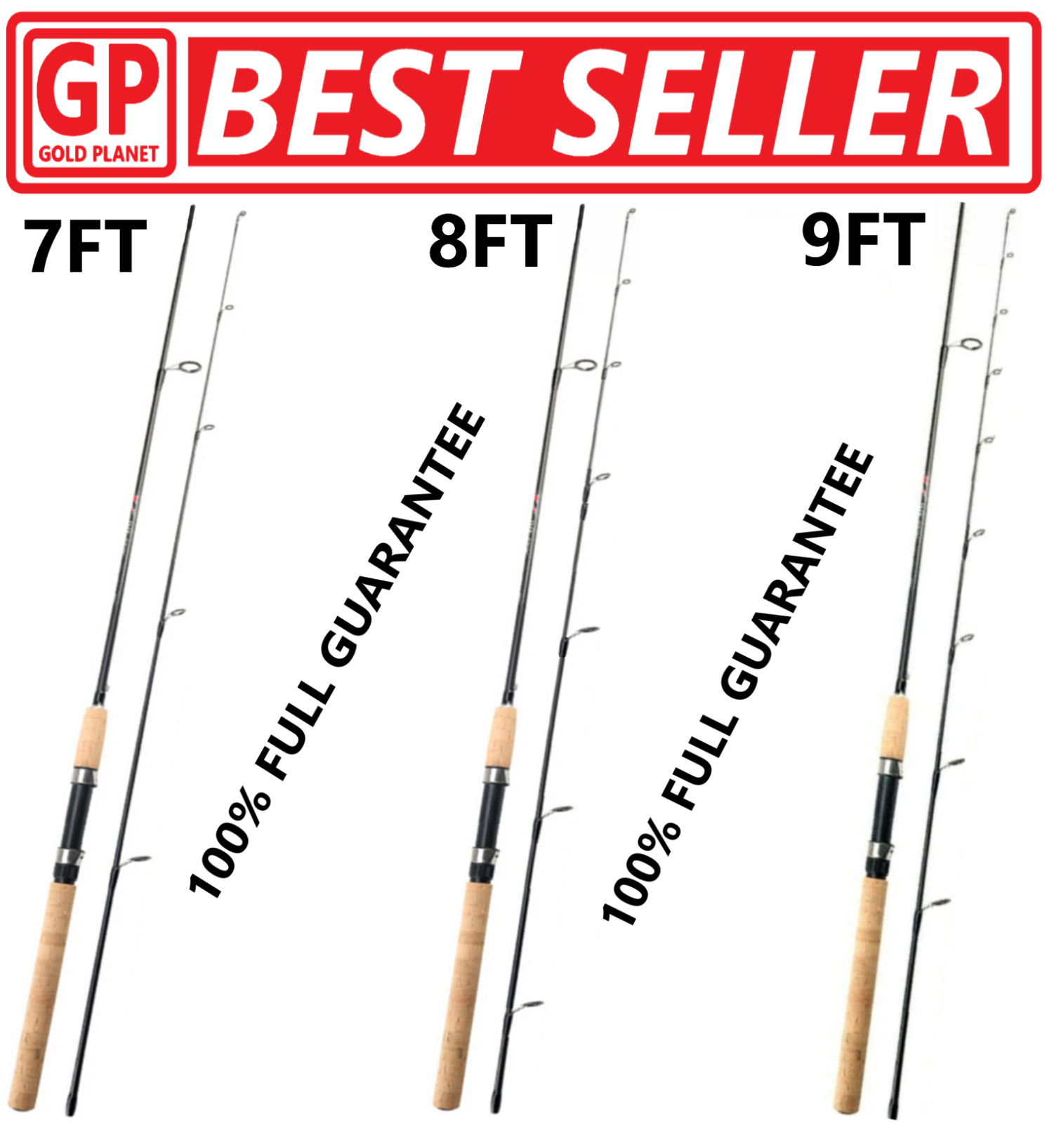 Fishing Pole Spinning Rod Carbon Fiber Portable Medium Heavy Fast Lightweight