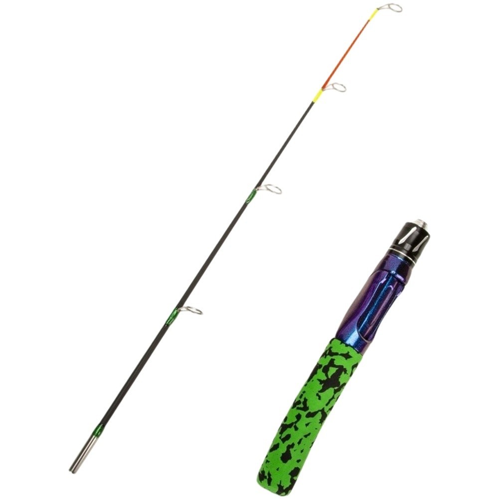 Winter Fishing Rod for 2 Sections Carbon Fiber Soft Hard Tone Fishing Pole