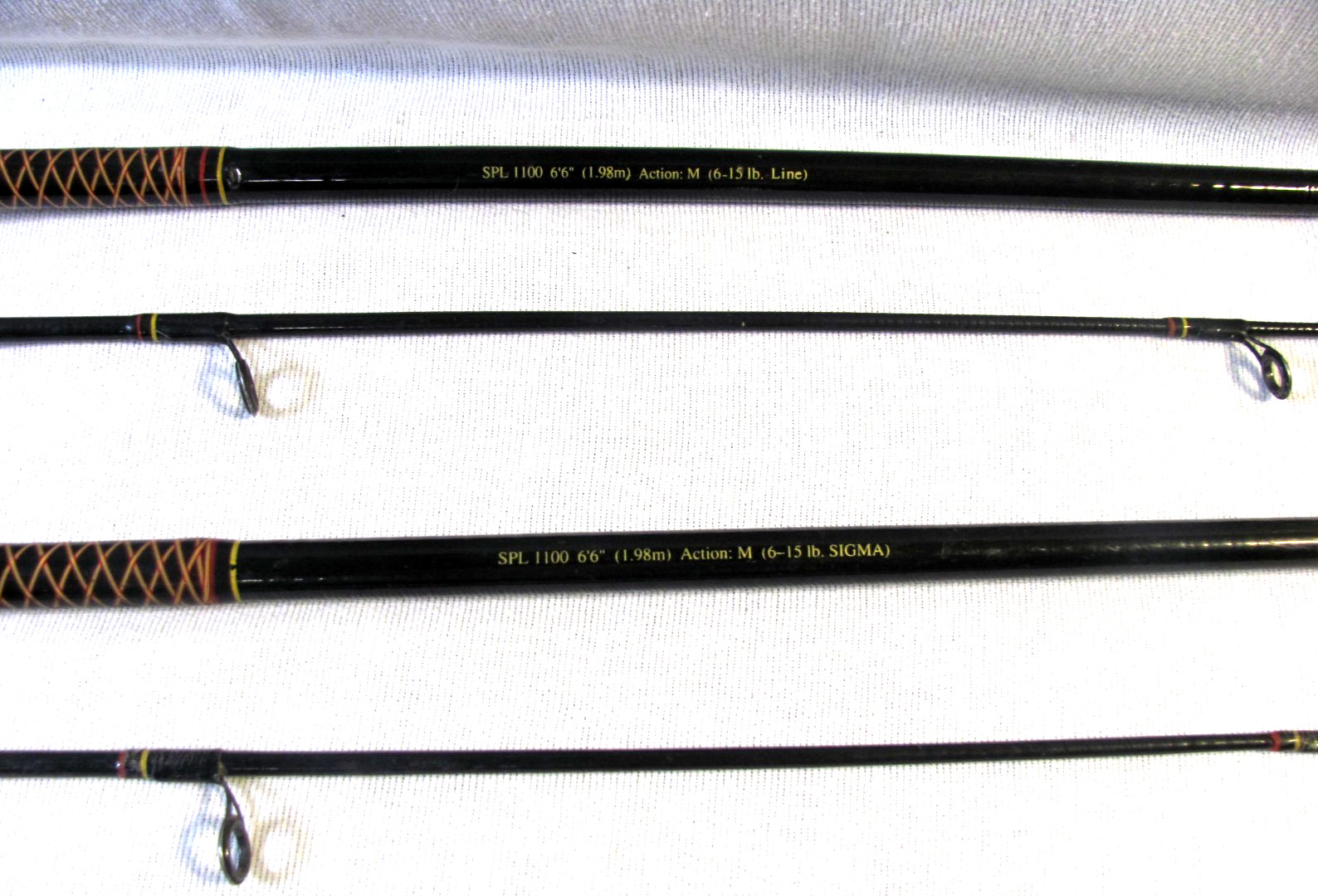 Two (2 ) Ugly Stik SPL 1101 5’6″ &SPL 1102 6 f: L& M Action Spinning Rods. 2 Pc