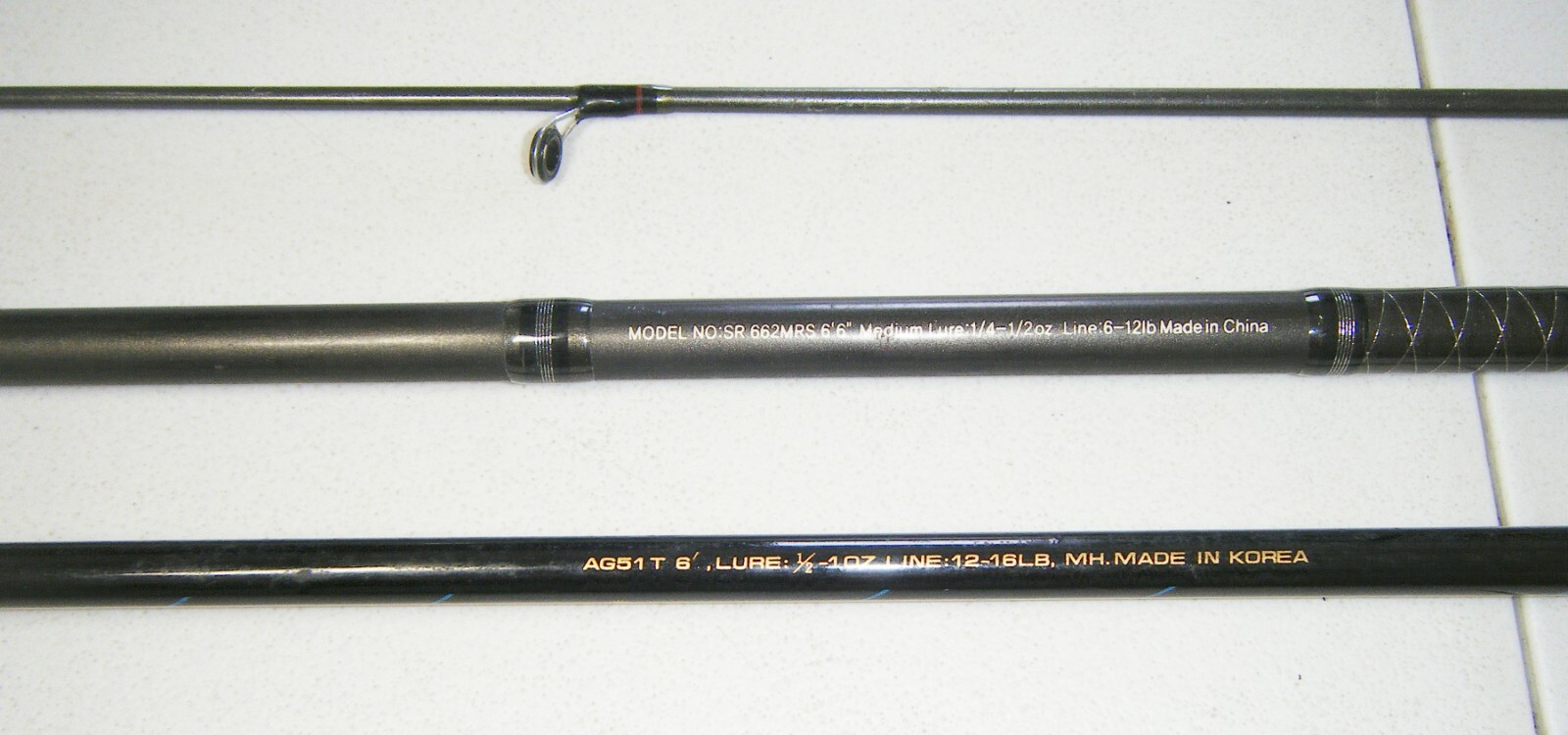 2 Daiwa Fishing Rods 1 Apollo 1-Piece Casting – 1 Custom Design 2-Piece Spinning