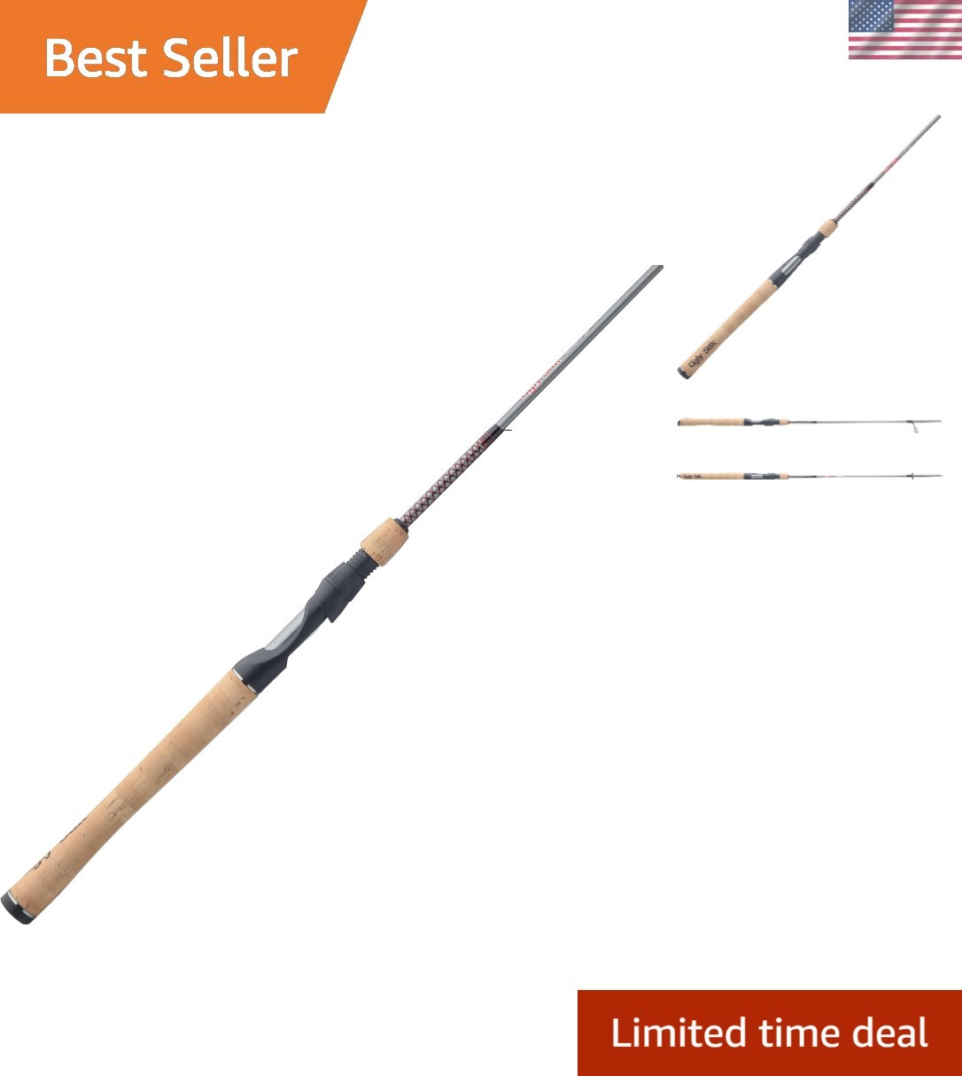 Ultimate 6’6″ Ultra Light Spinning Fishing Rod – Cork Grip & Tough Performance