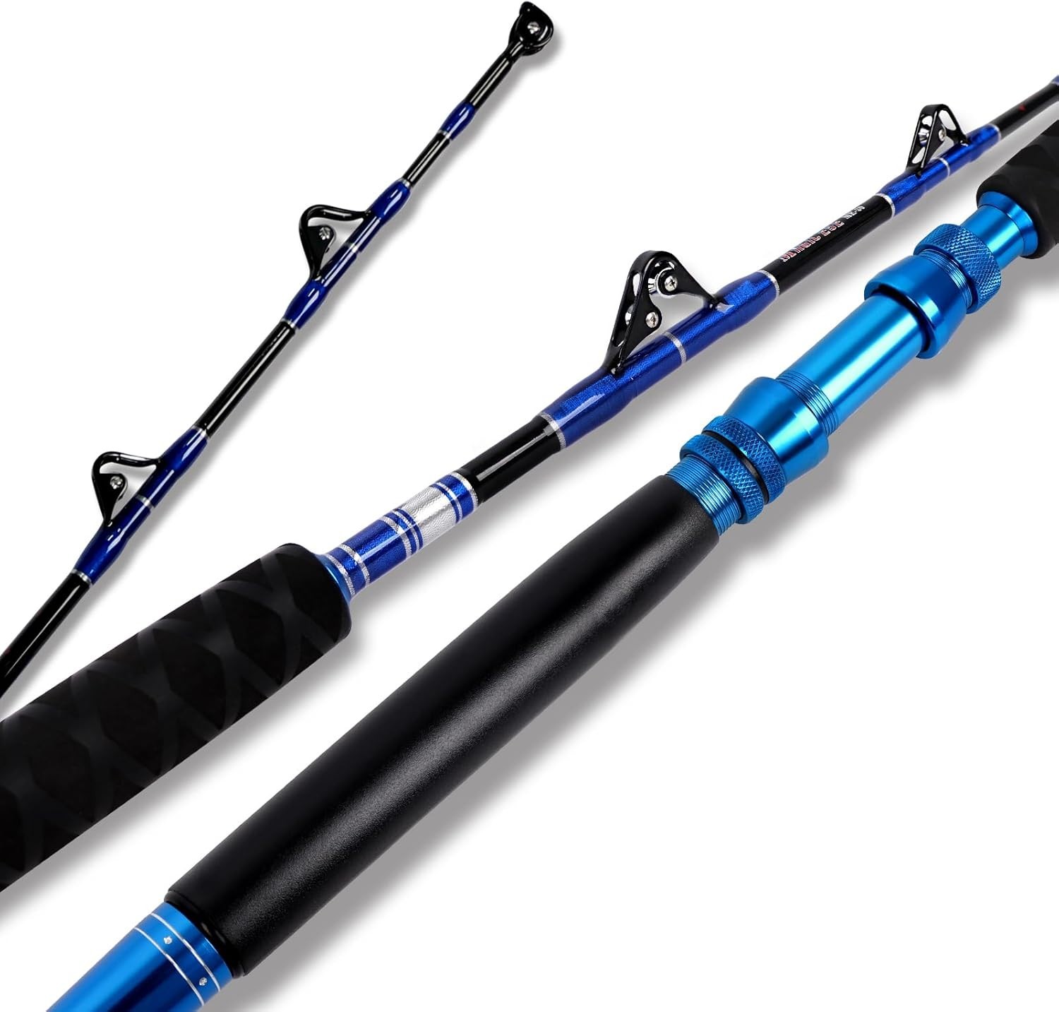 Fiblink Bent Butt Fishing Trolling Rod, 2-Piece – Black