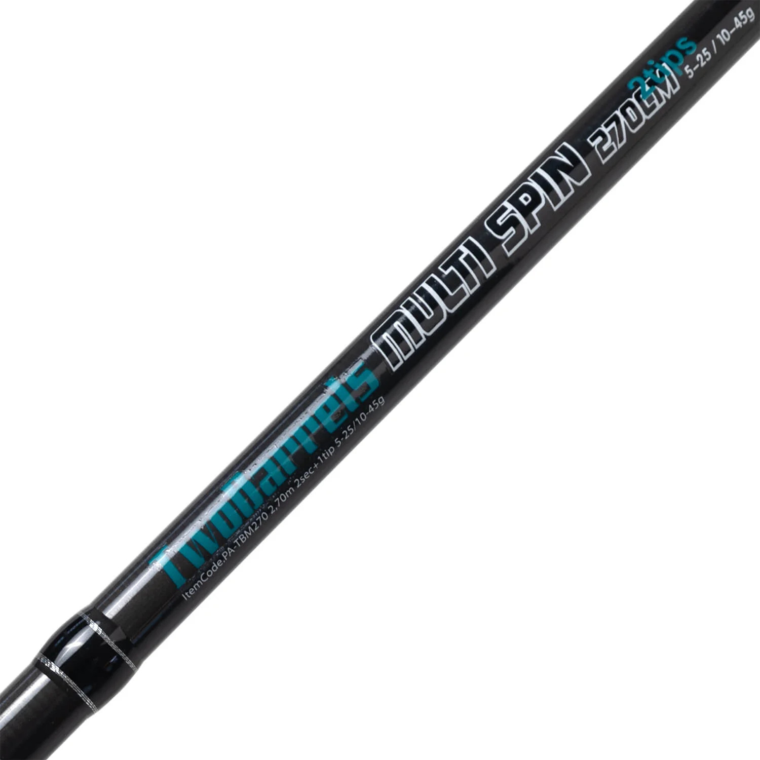 Pamchion TwoBarrels Multi Spin Spinning Rod 2.70m 5-25g and 10-45g Carbon Black
