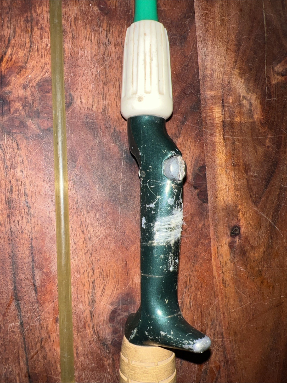 Vintage Water King Bait Casting Clear Fiberglass Rod w/ Rubber Grip 5’10” 2pc