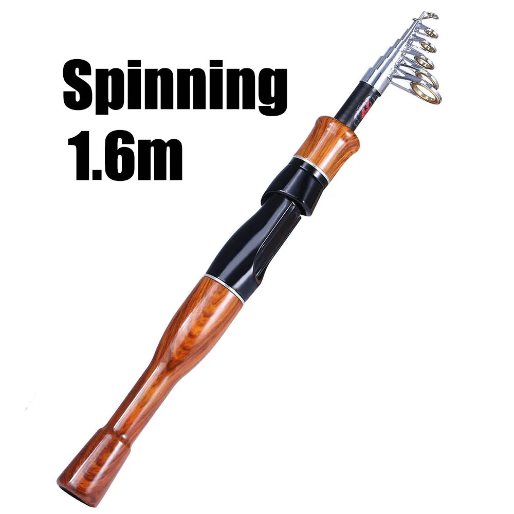 Sougayilang 1.6M Telescopic Fishing Rod Spinning Casting Lightweight Portable