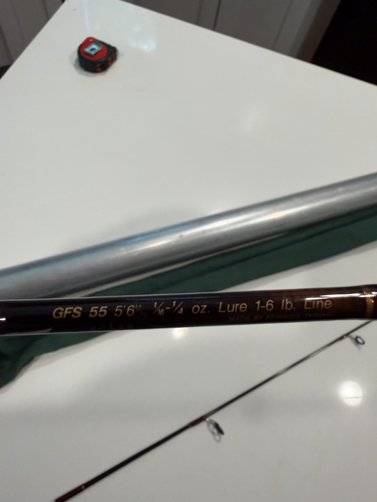 Rare Vintage Fenwick HMG Graphite GFS 55 Ultra-Light Spinning Rod MINT Sock Case