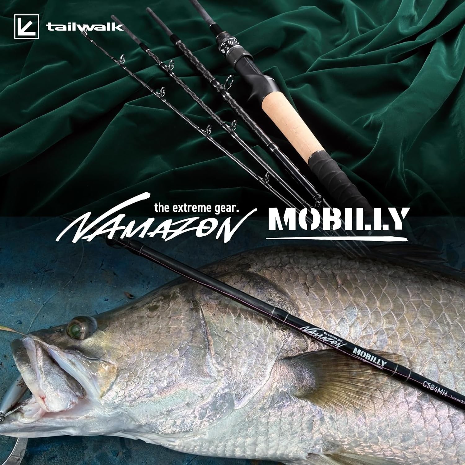 Tailwalk NAMAZON MOBILLY C584XH Baitcasting Rod for BassUnisex Adult 5 ft 8 in