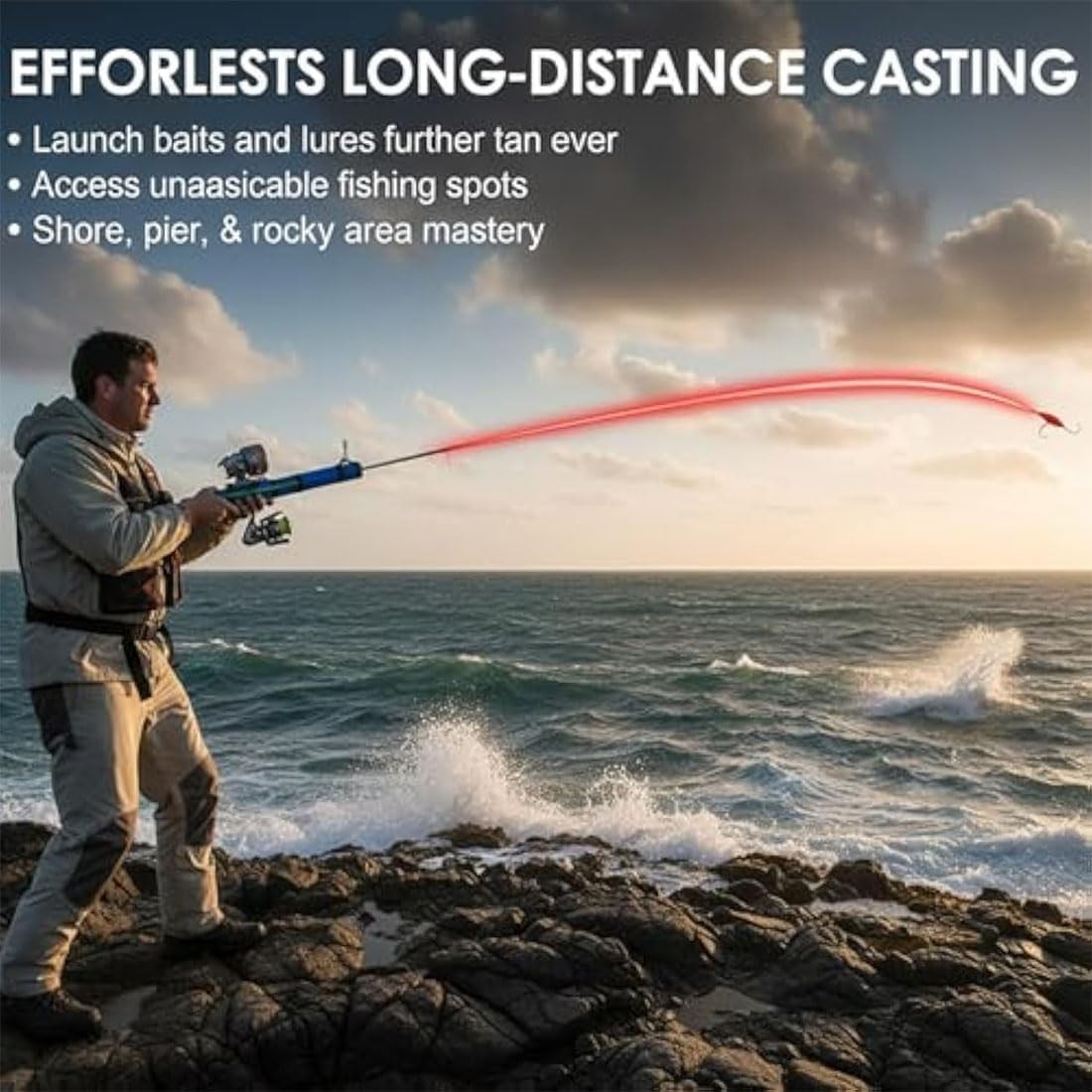 Fishing Catapult Rod, Compact Telescopic Lure Launcher Fishings Tool