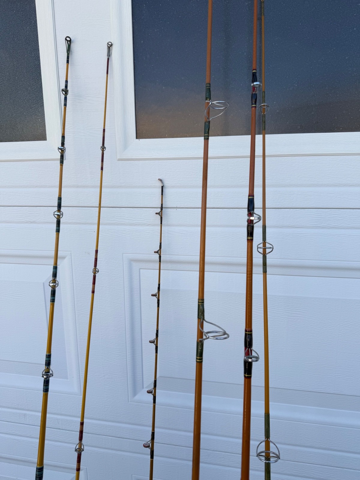 Salt water fishing rods. Various sizes and brands. Lot of 6