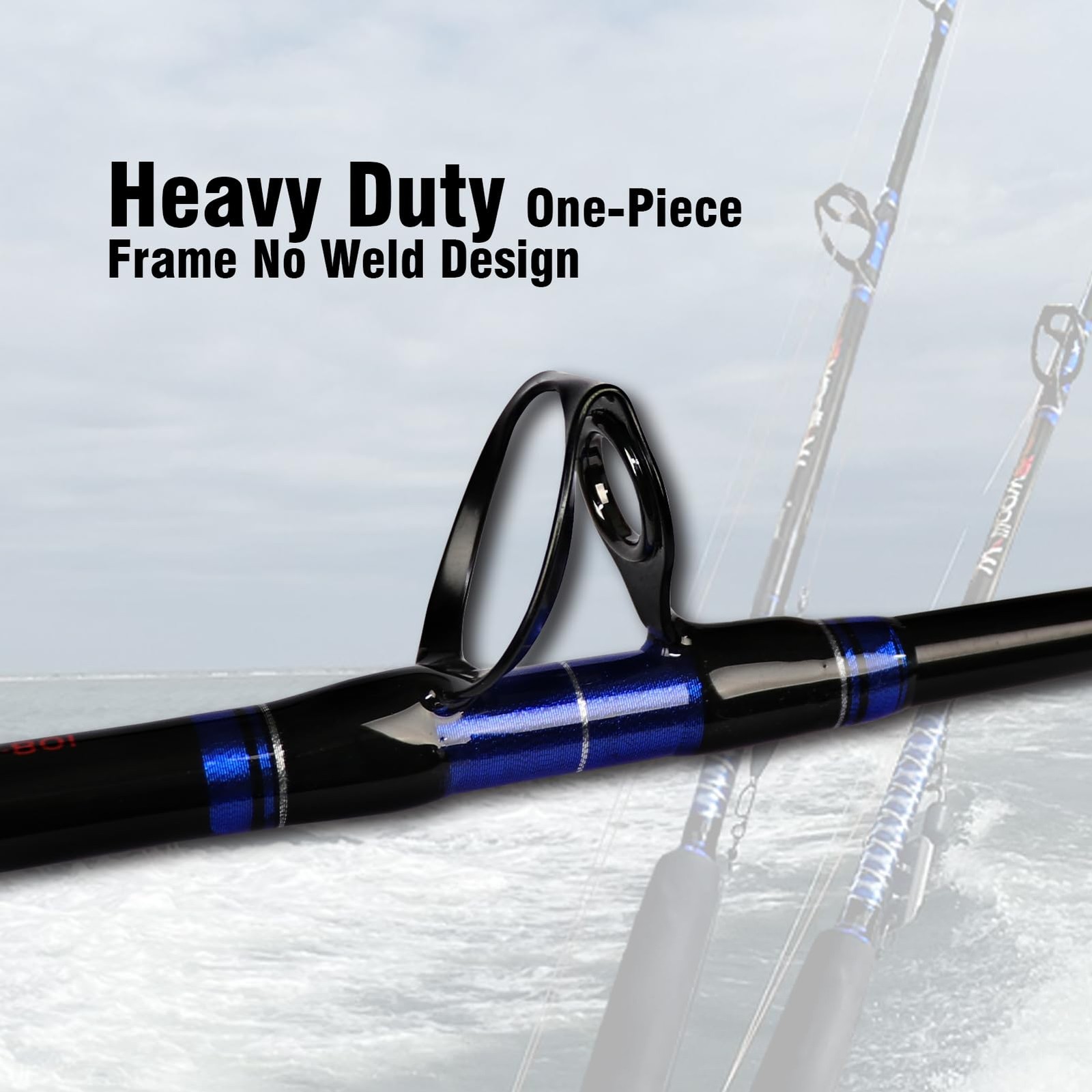 Fiblink 1-Piece/ 2-Piece Saltwater Offshore Trolling Rod Big Game Rod