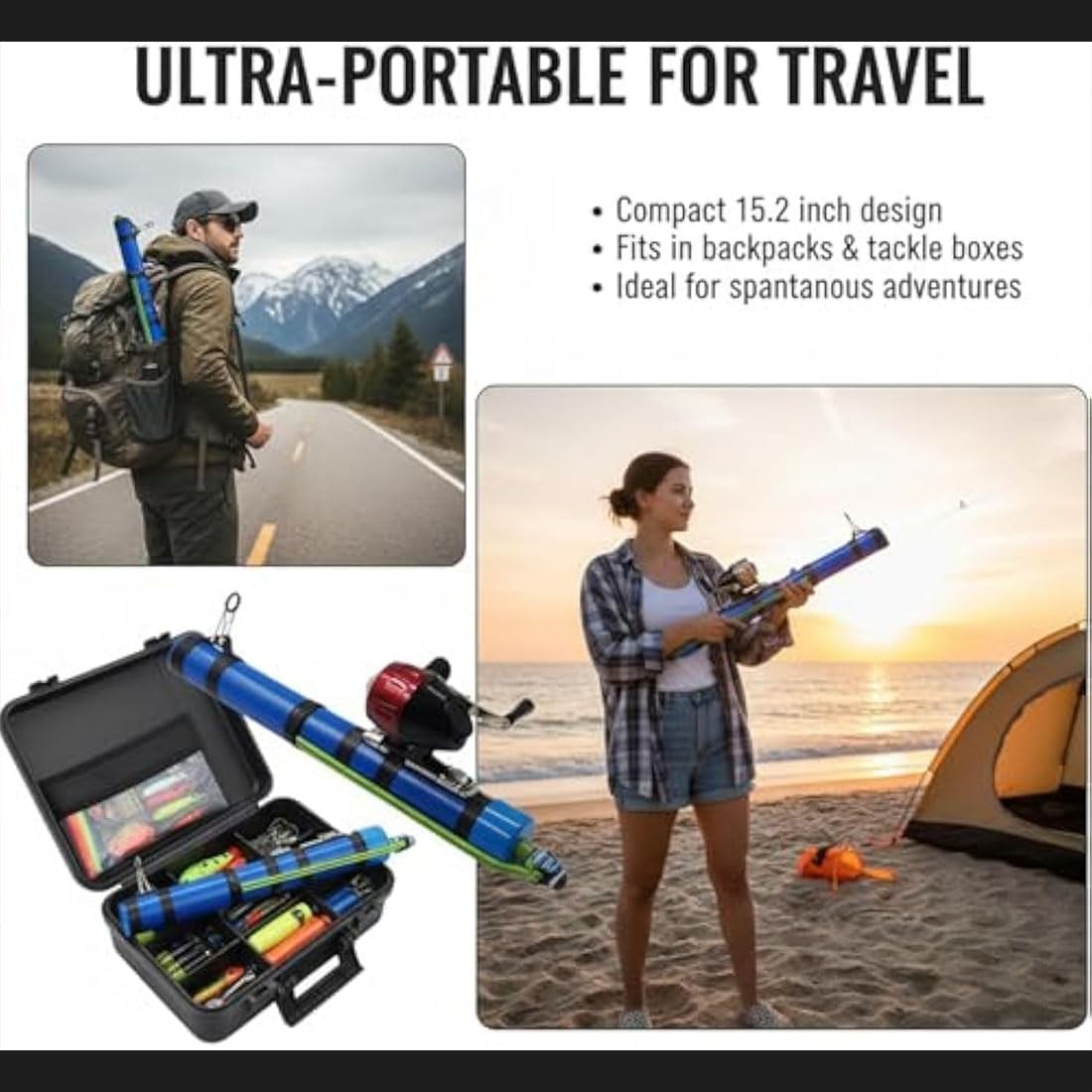 Fishing Catapult Rod, Compact Telescopic Lure Launcher Fishings Tool