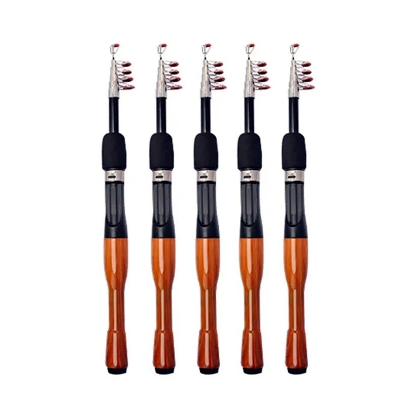 Mini Fishing Spinning Casting Rod 1.3-1.8m Telescopic Carbon Fiber Pole Sea Bass