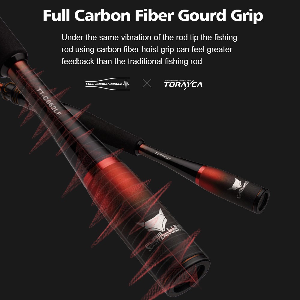 PURELURE TORRENT Red Universal Lure Fishing Rod Spinning Casting Lightweight