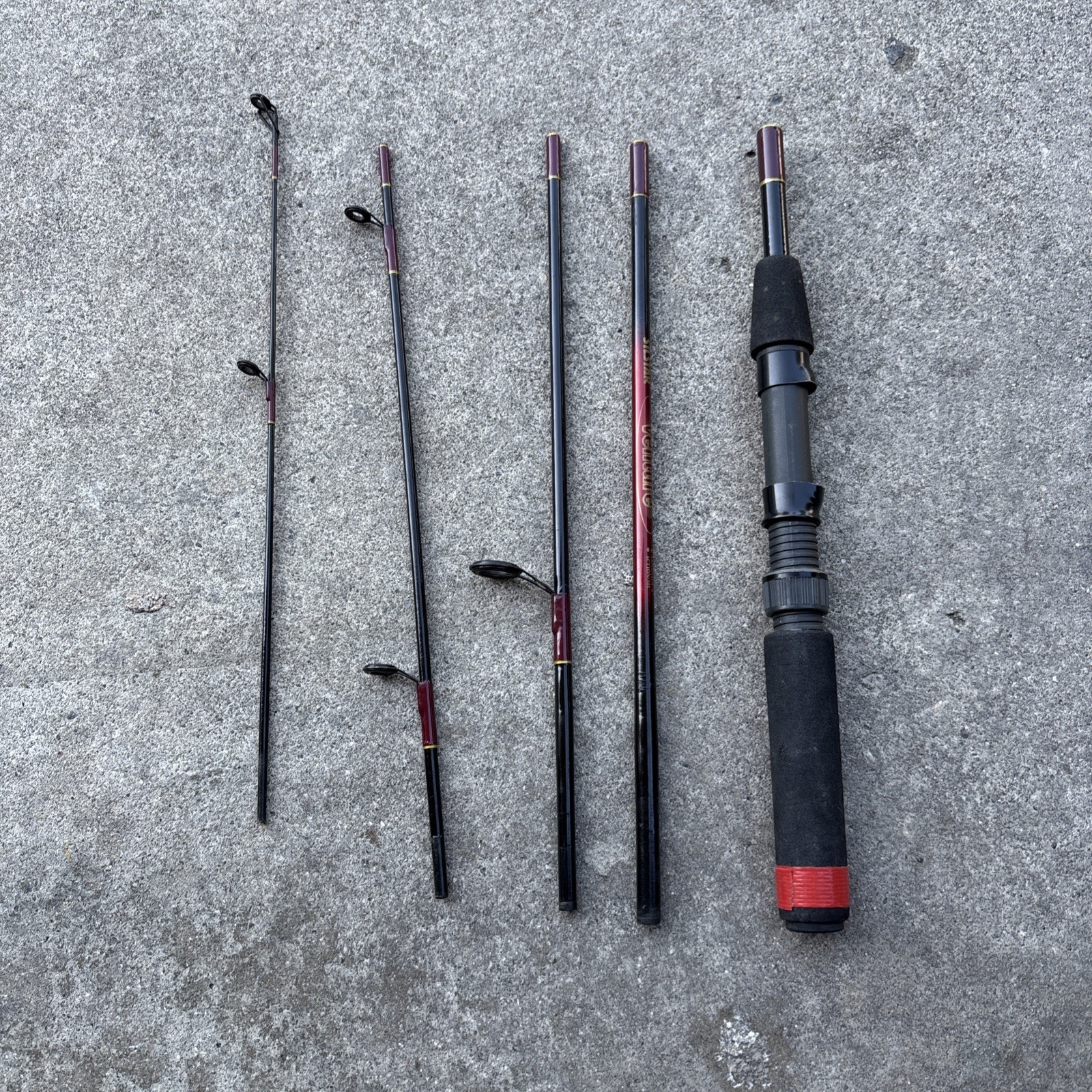 Silstar Venture Fishing Pole Rod 5-Piece Portable Medium Light 4’6” WORKS EUC