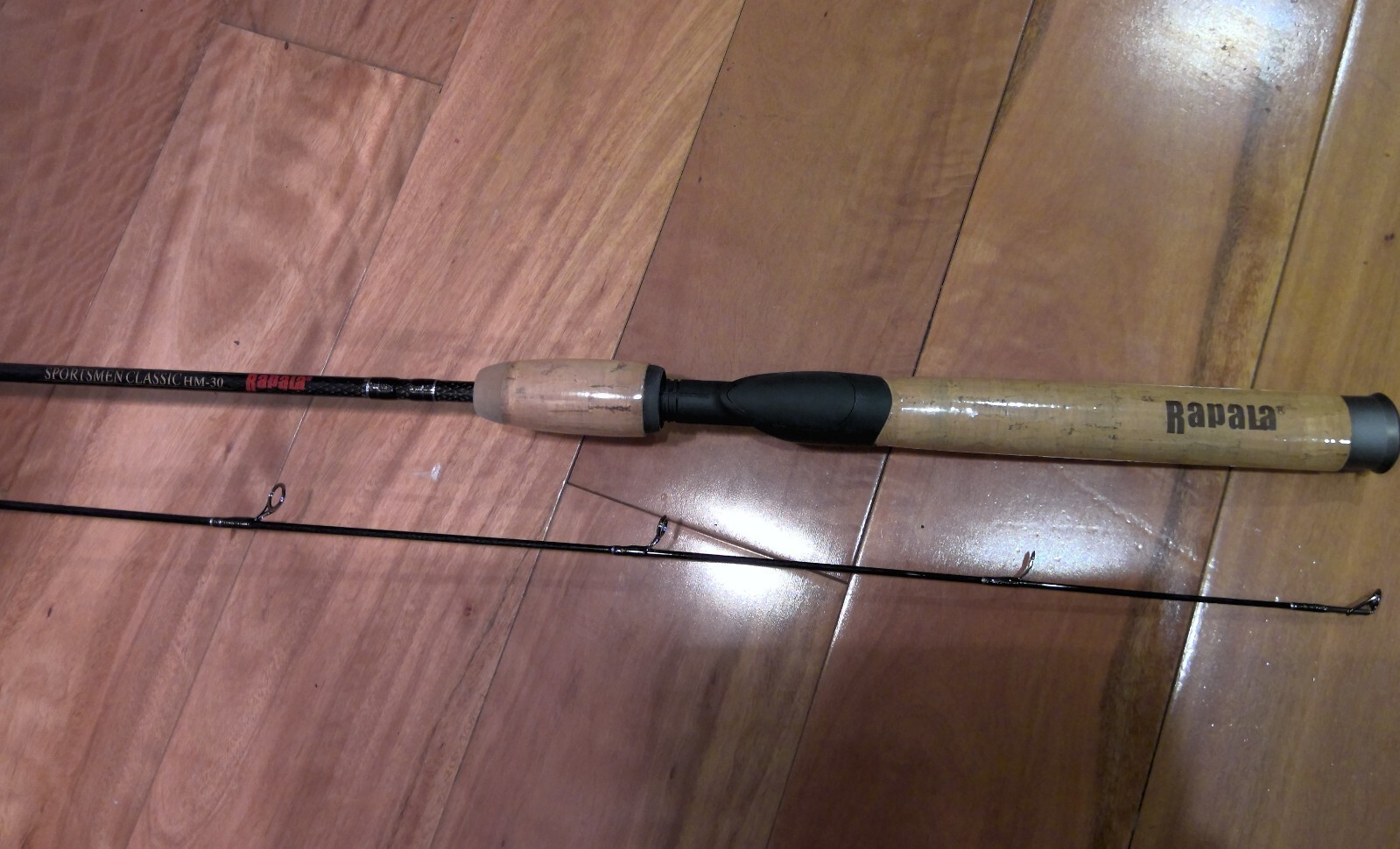 Brand new 6 ft Rapala graphite spinning fishing rod, 2 pieces for dream, trout